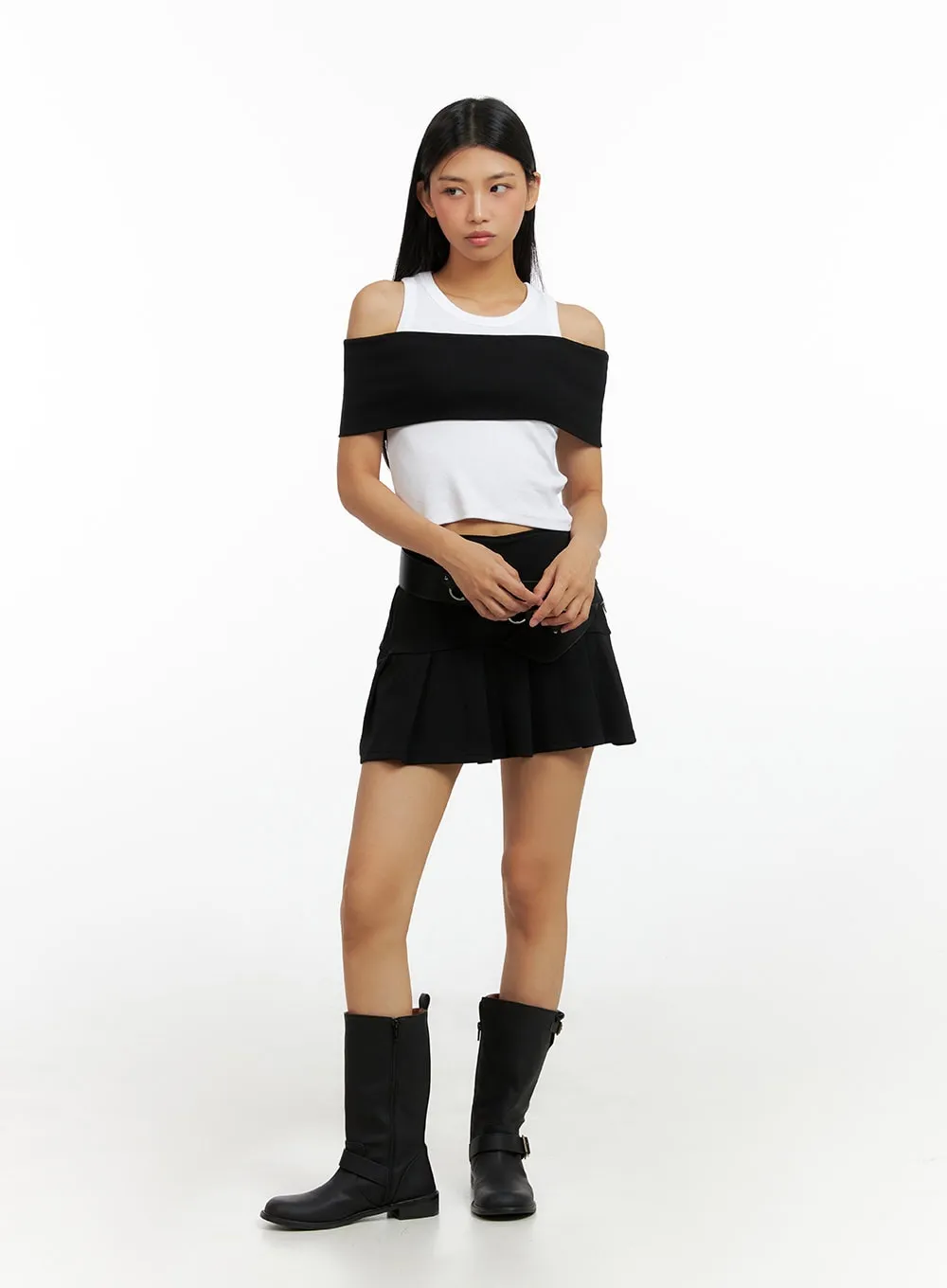 Pleated Mini Skirt IL419 sold by Lewkin product image thumbnail 3