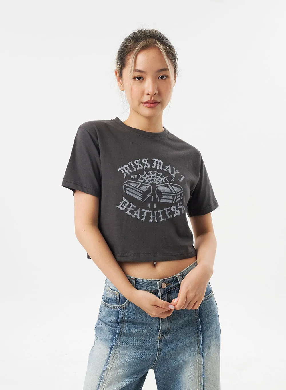 Cropped Crewneck Tee CU302 sold by Lewkin product image thumbnail 5