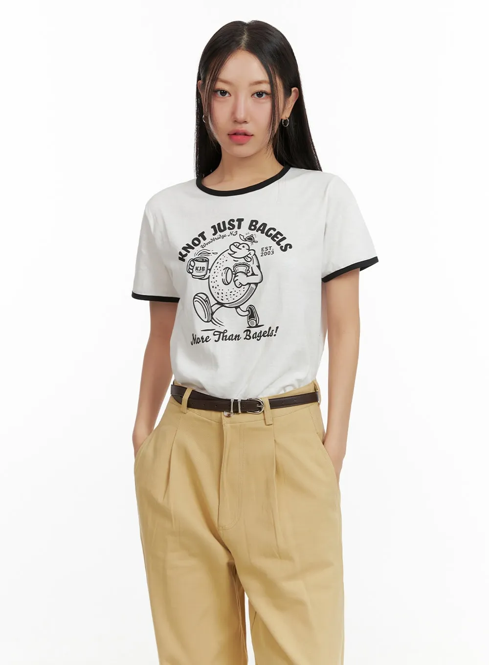 Contrast Graphic T-Shirt OU407 sold by Lewkin product image thumbnail 4