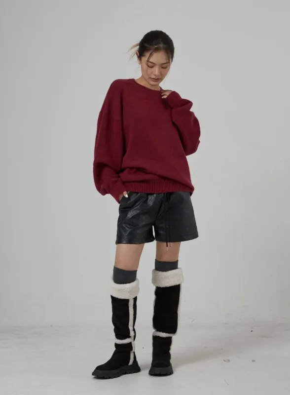 Quilted Faux Leather Shorts CD30 sold by Lewkin