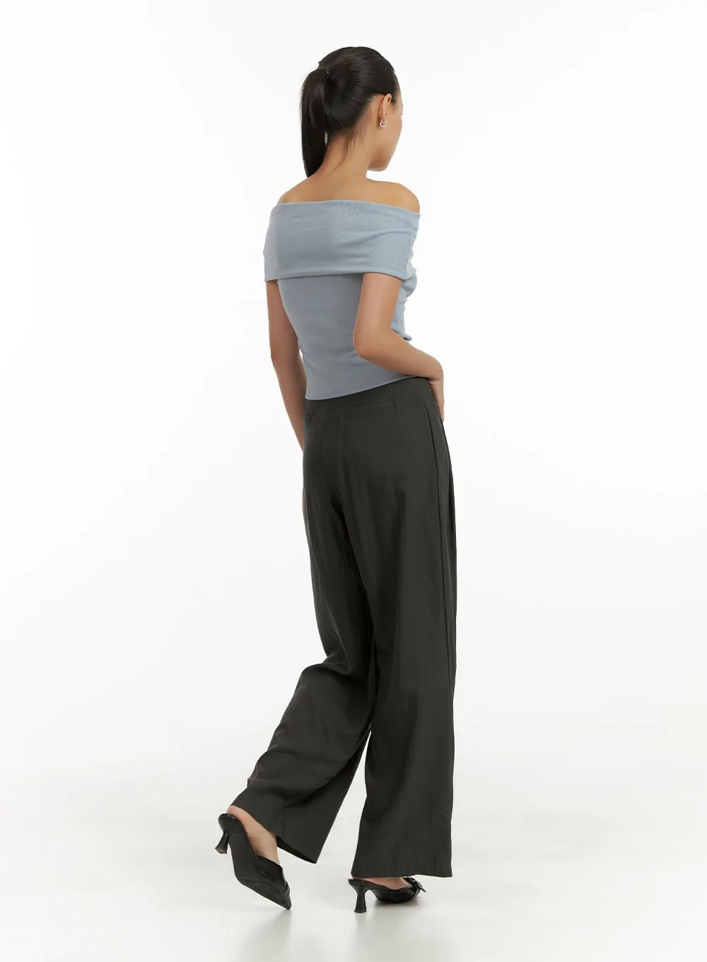 Off-Shoulder Solid Top CU414 sold by Lewkin product image thumbnail 4