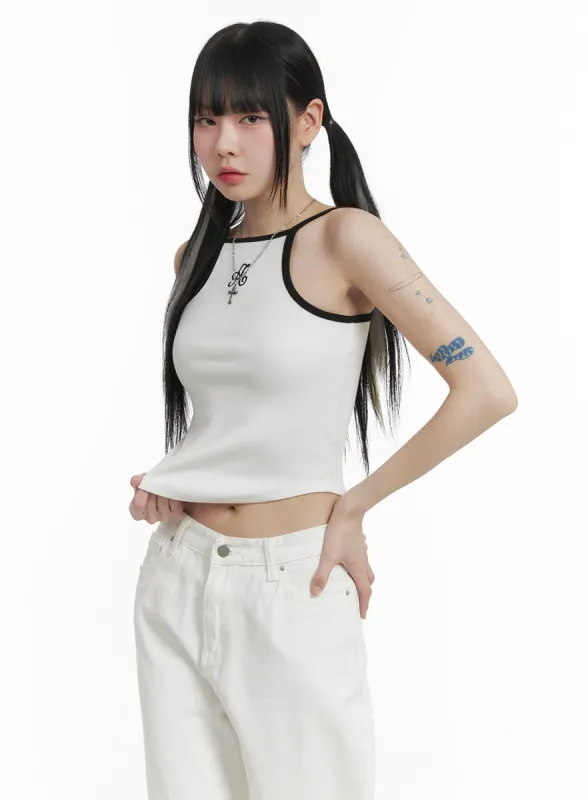 Embroidered Halter Top OM426 sold by Lewkin