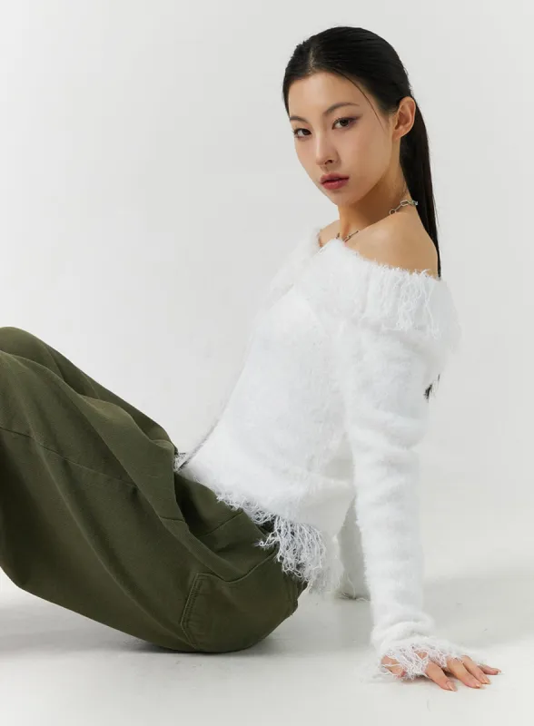 Zip-Up Fringe Cardigan ID305 sold by Lewkin