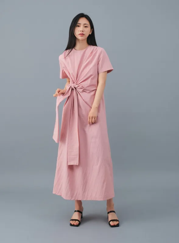 Nylon Ribbon Wrap Maxi Dress OJ07 sold by Lewkin