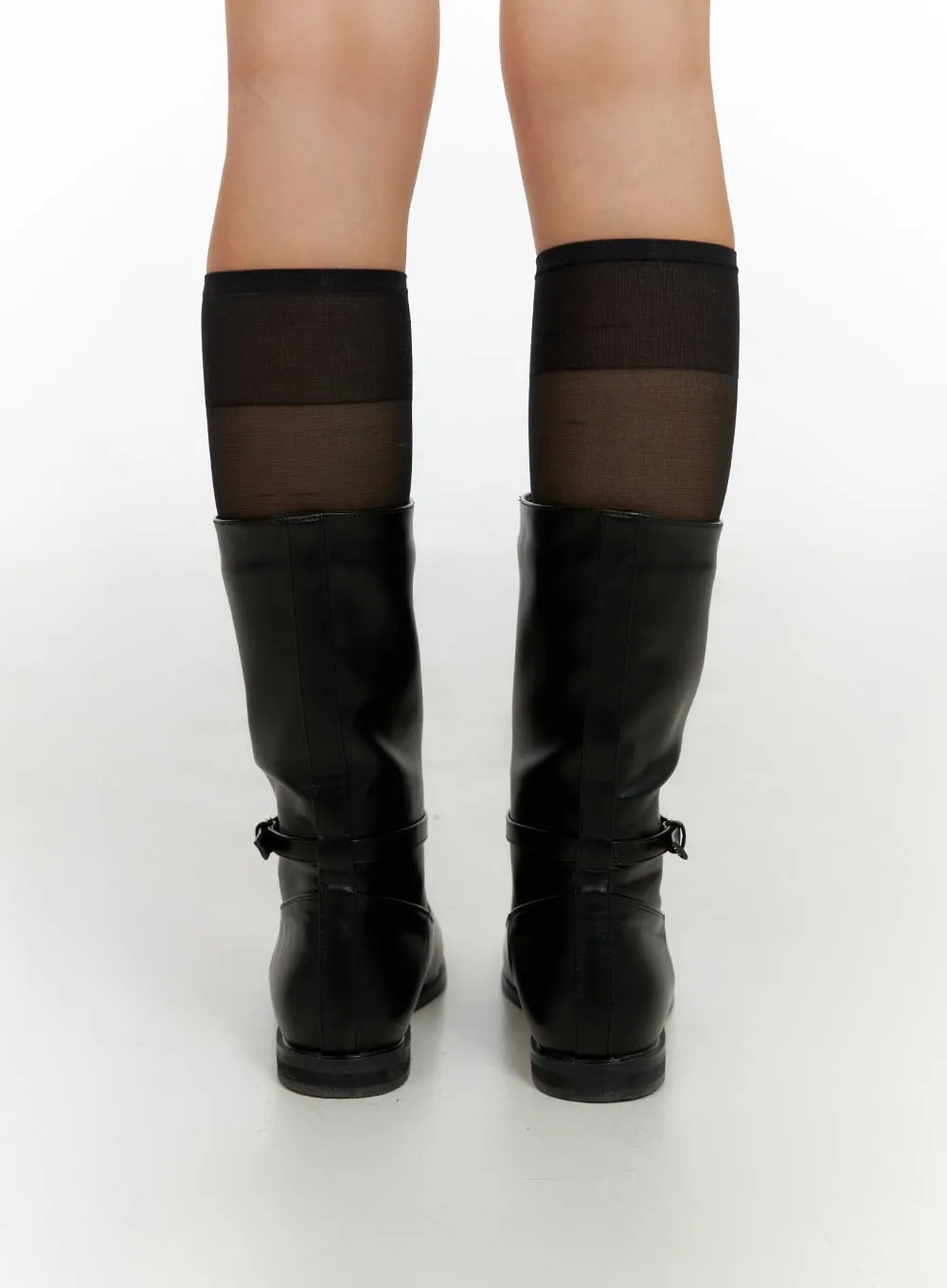 Buckle Faux Leather Boots IL409 sold by Lewkin product image thumbnail 5