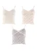 Floral Lace-Trimmed Camisole Top OF422 sold by Lewkin