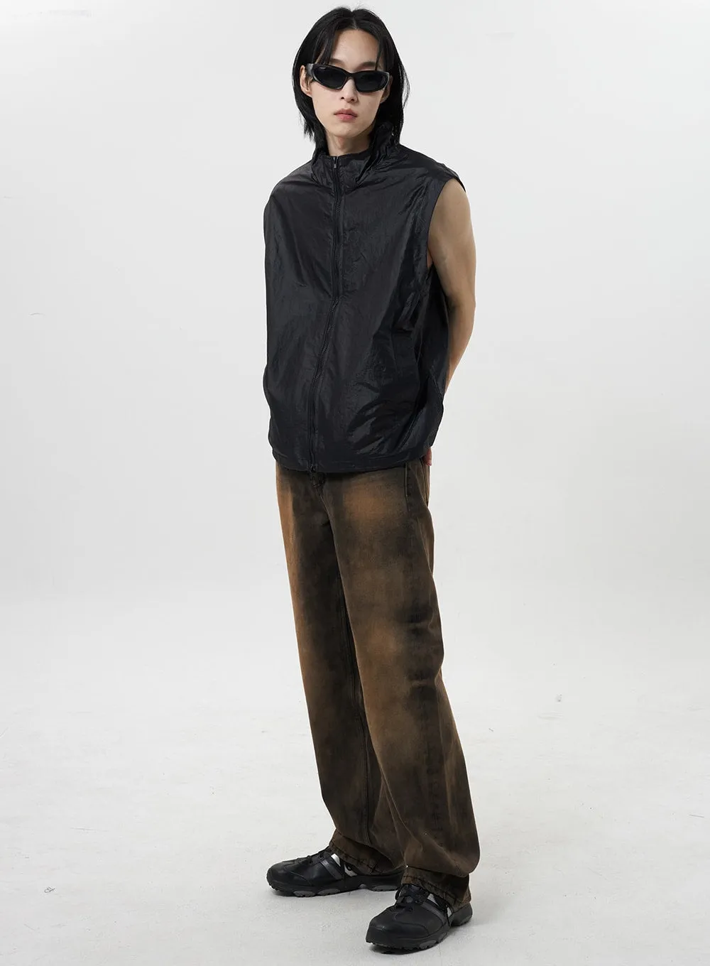 Brown Jeans Unisex CY322 sold by Lewkin