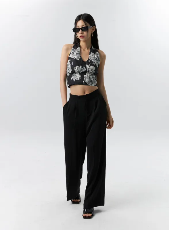 Mid-Rise Tailored Pants IL321 sold by Lewkin