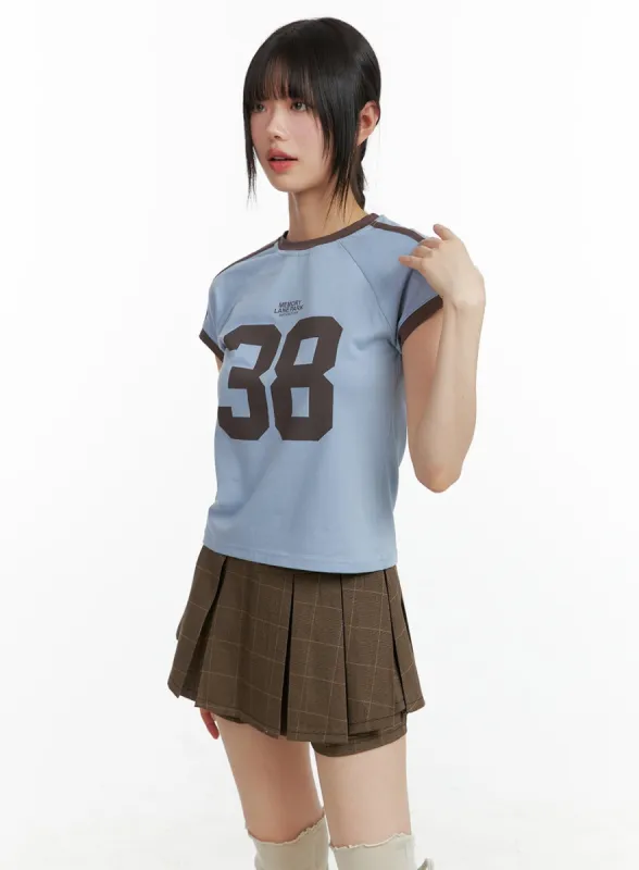 Lettering Crop Tee CL402 sold by Lewkin