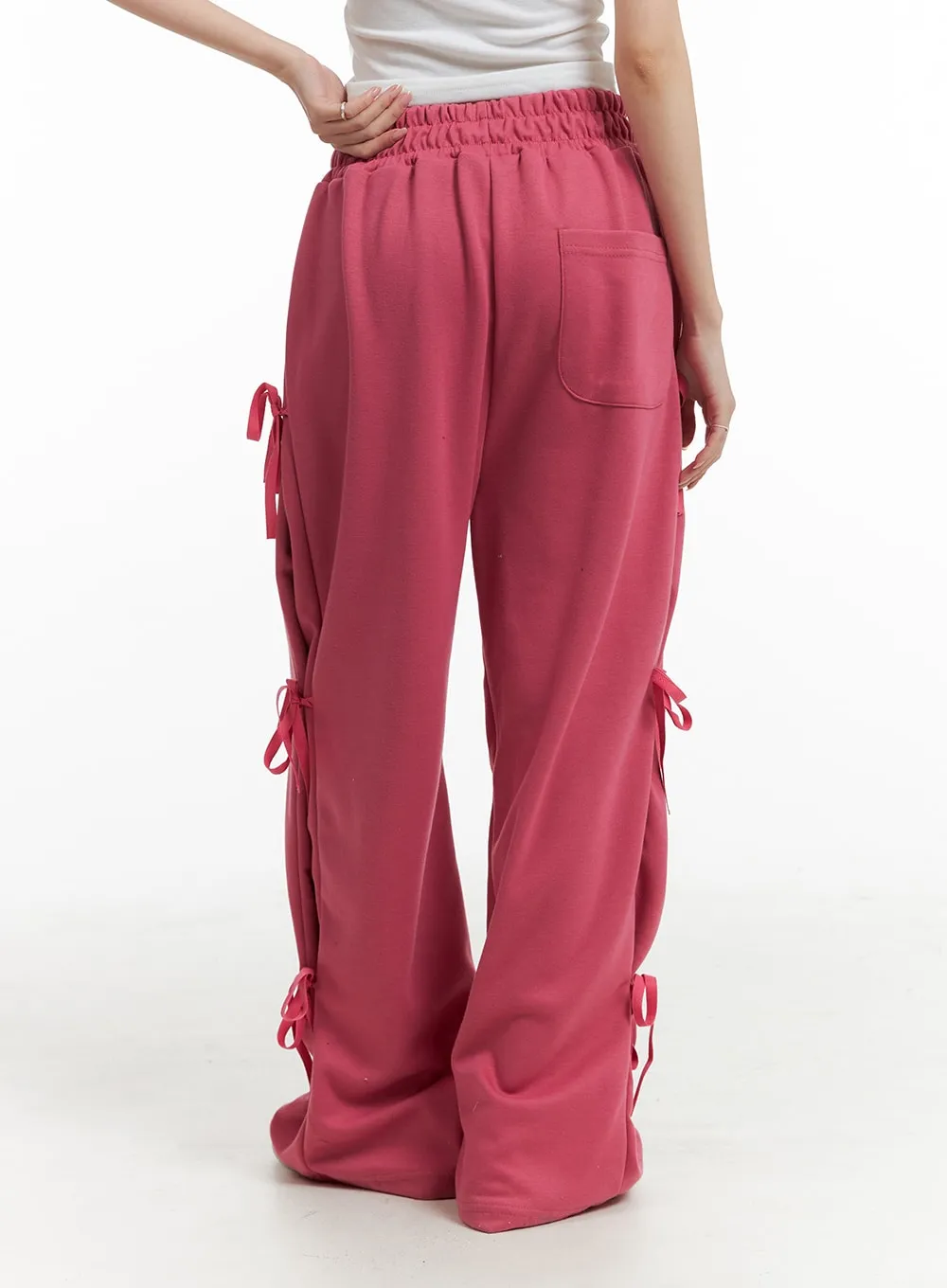 Cozy Ribbon Detail Sweatpants IF408 sold by Lewkin product image thumbnail 4