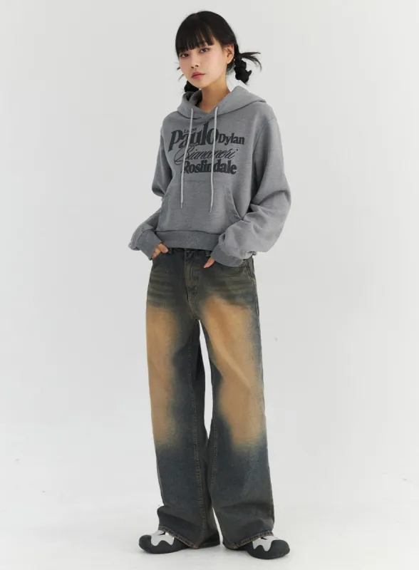 Vintage Washed Wide Leg Jeans CO330 sold by Lewkin