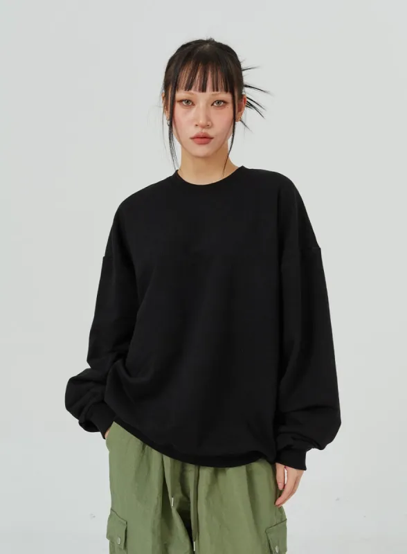 Basic Oversized Sweatshirt (UNISEX) CM317 sold by Lewkin