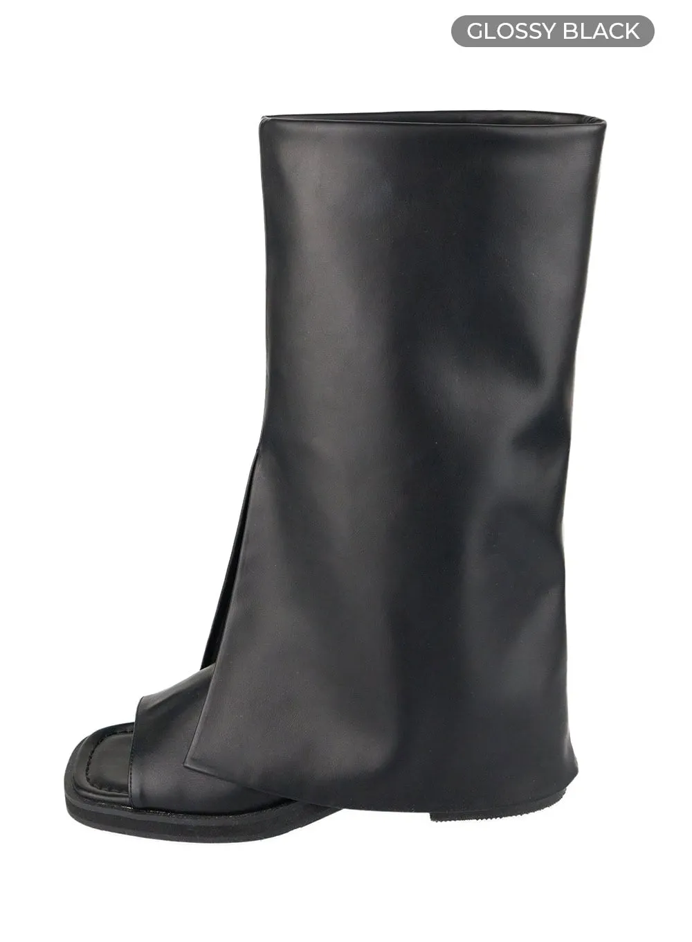 Velvet Open Toe Knee High Boots CU425 sold by Lewkin product image thumbnail 5