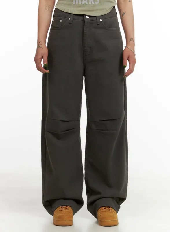 Pintuck Cotton Wide Leg Pants CY430 sold by Lewkin