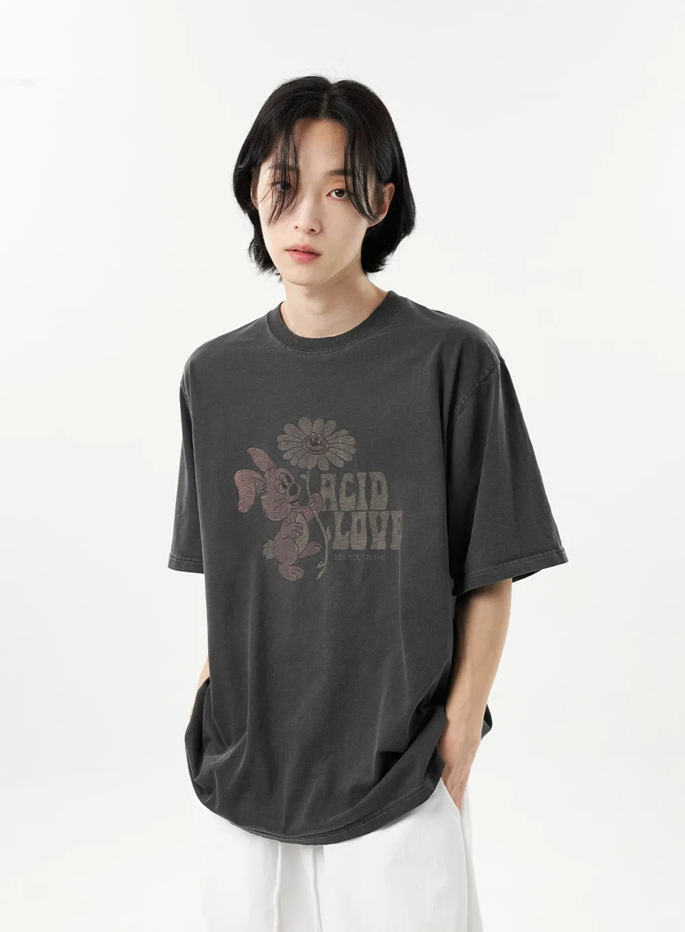Rabbit Graphic Tee Unisex CU314 sold by Lewkin product image thumbnail 5