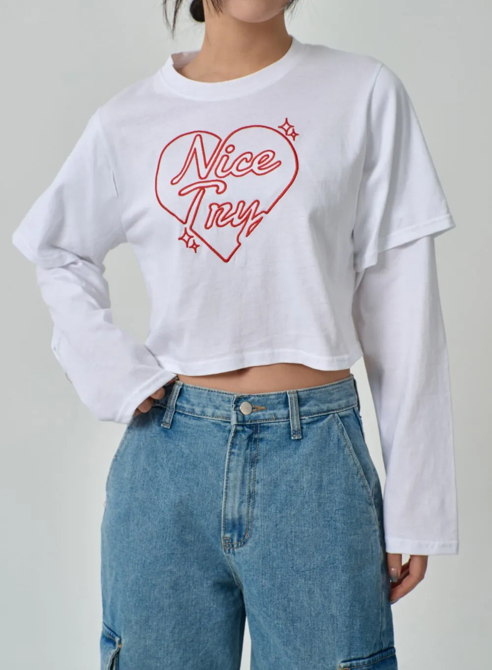 Layered Heart Tee IF316 sold by Lewkin product image thumbnail 5