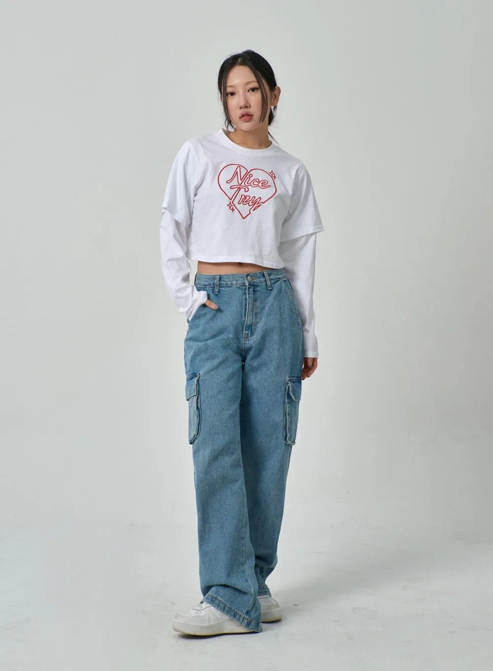 Layered Heart Tee IF316 sold by Lewkin product image thumbnail 3