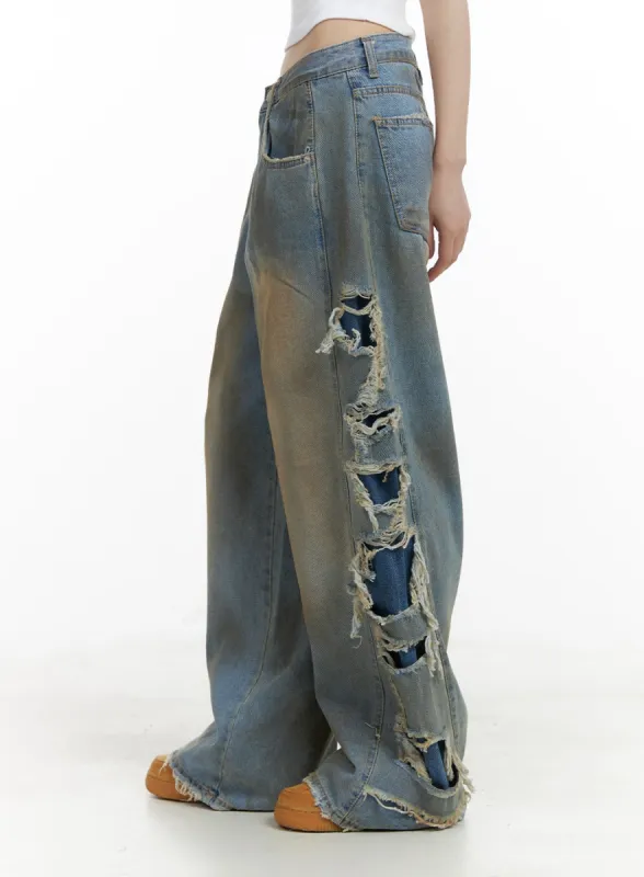 Destroyed Baggy Jeans CA411 sold by Lewkin