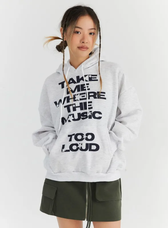 Graphic Oversized Hoodie Sweatshirt CN310 sold by Lewkin