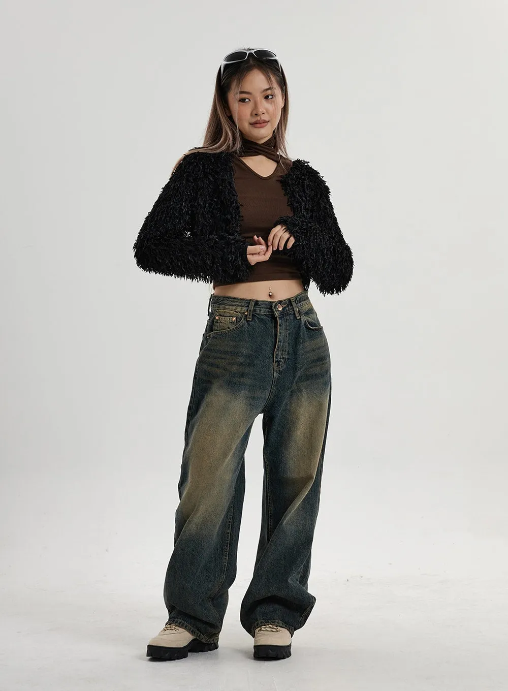 Vintage Washing Wide Leg Denim Pants CN14 sold by Lewkin product image thumbnail 3