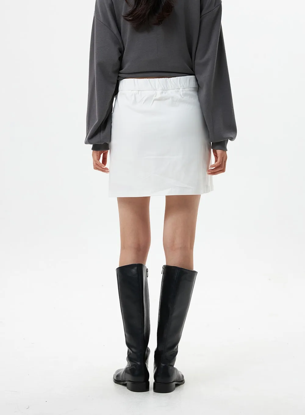H-line Mini Skirt OS322 sold by Lewkin product image thumbnail 3