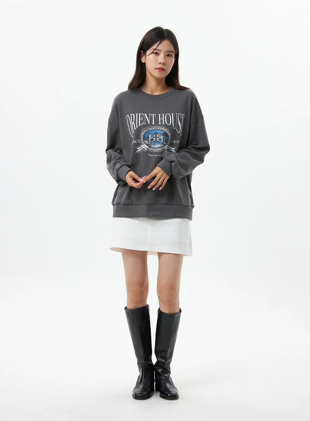 H-line Mini Skirt OS322 sold by Lewkin product image thumbnail 4