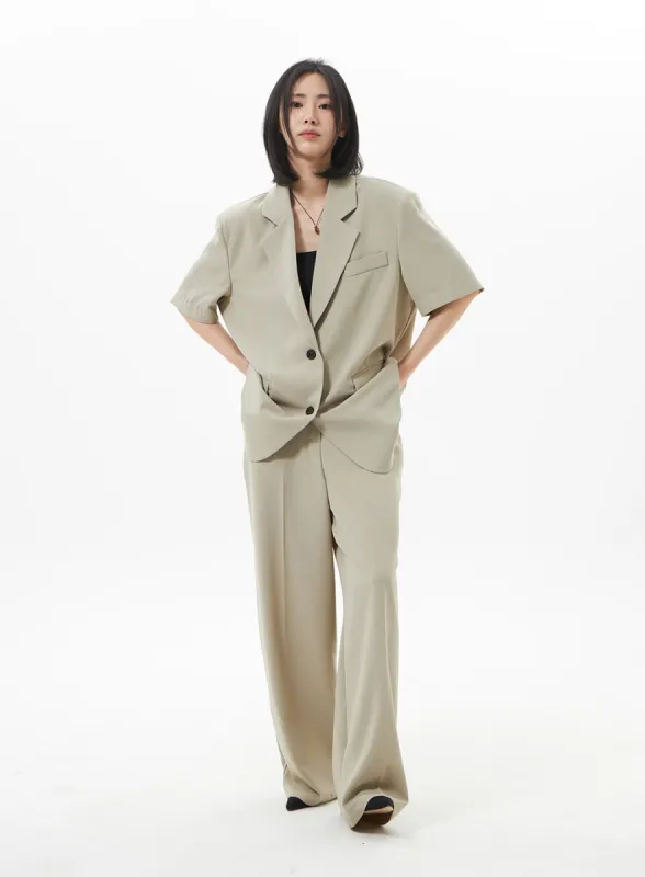 Oversized Tailored Pants OA320 sold by Lewkin