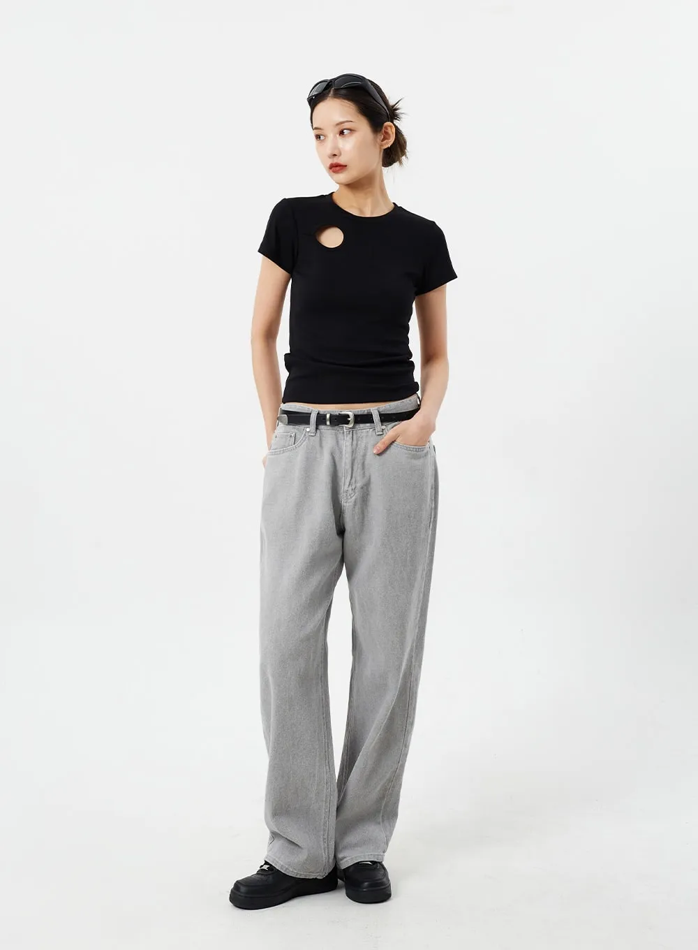 Straight Leg Cotton Pants CM308 sold by Lewkin product image thumbnail 3