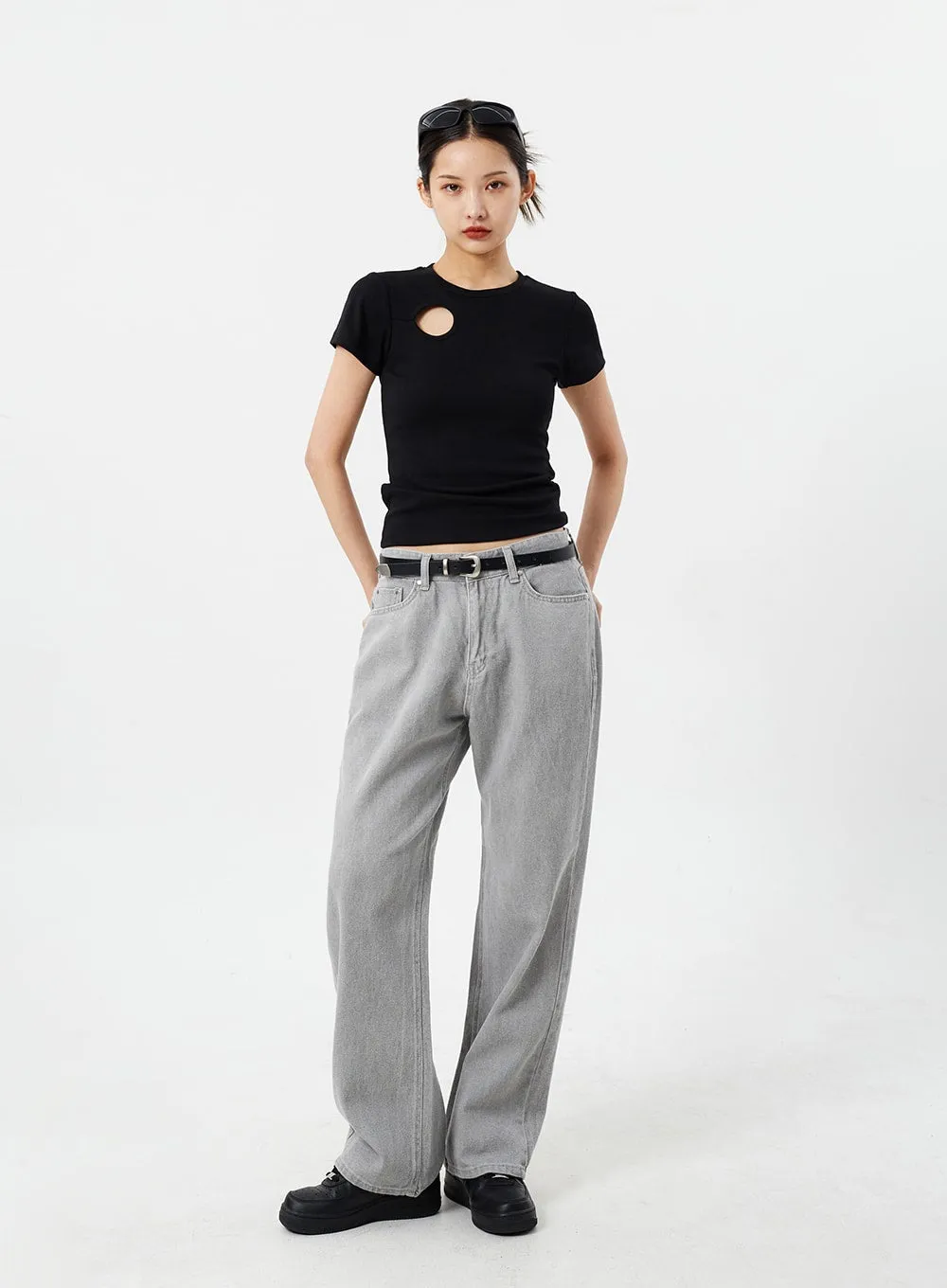 Straight Leg Cotton Pants CM308 sold by Lewkin product image thumbnail 2