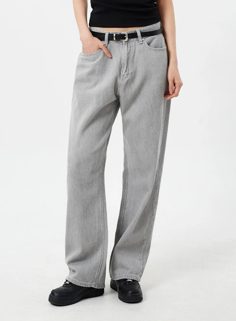 Straight Leg Cotton Pants CM308 sold by Lewkin