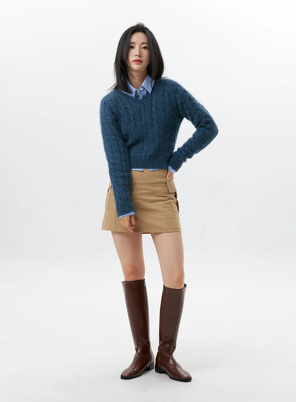 Faux Leather Square-Toe Boots OG322 sold by Lewkin product image thumbnail 2