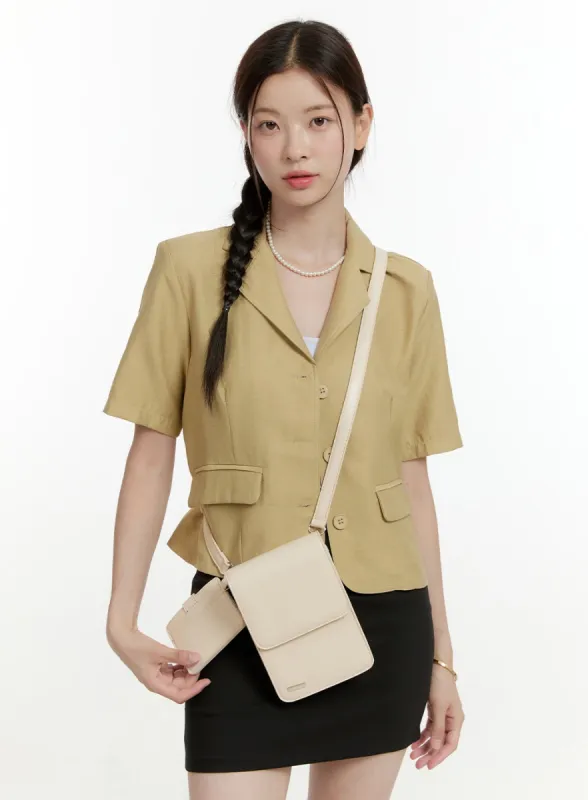 Square Flap Crossbody Bag OL423 sold by Lewkin