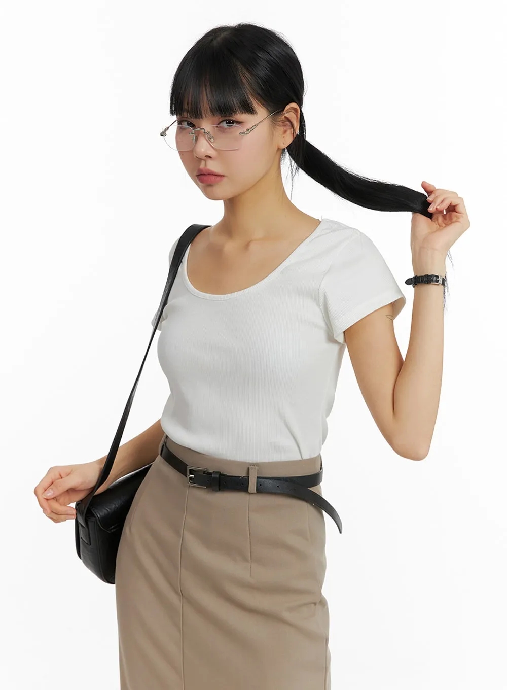 Basic Cotton Short Sleeve IM414 sold by Lewkin