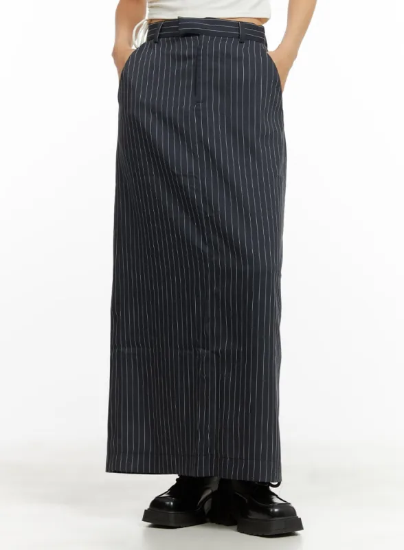 Stripe Maxi Skirt CY423 sold by Lewkin