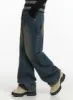 Washed Straight-Leg Jeans CJ417 sold by Lewkin
