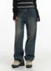 Washed Straight-Leg Jeans CJ417 sold by Lewkin