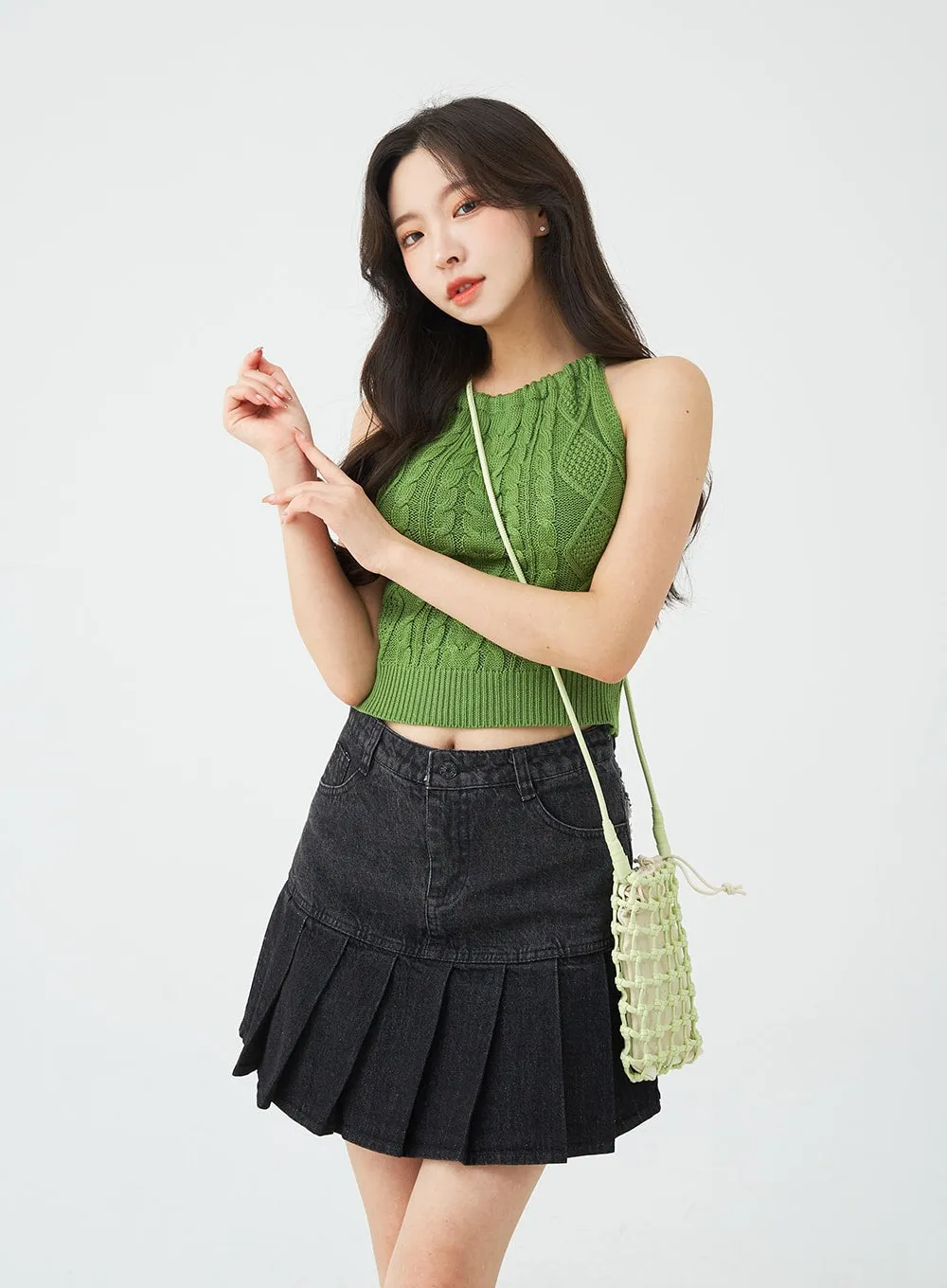 Cable Knitted Halterneck Sleeveless BG02 sold by Lewkin product image thumbnail 3