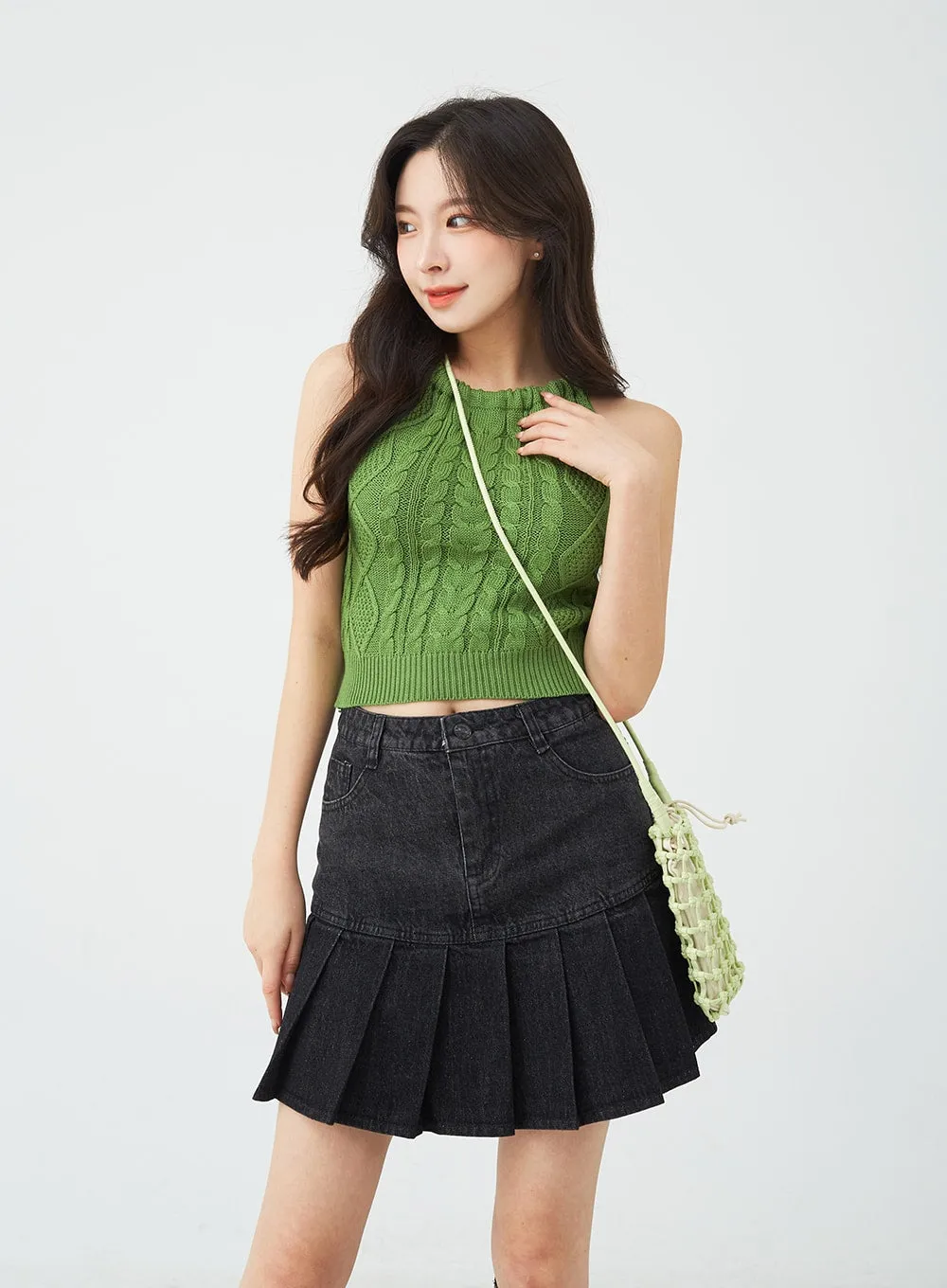 Cable Knitted Halterneck Sleeveless BG02 sold by Lewkin product image thumbnail 2