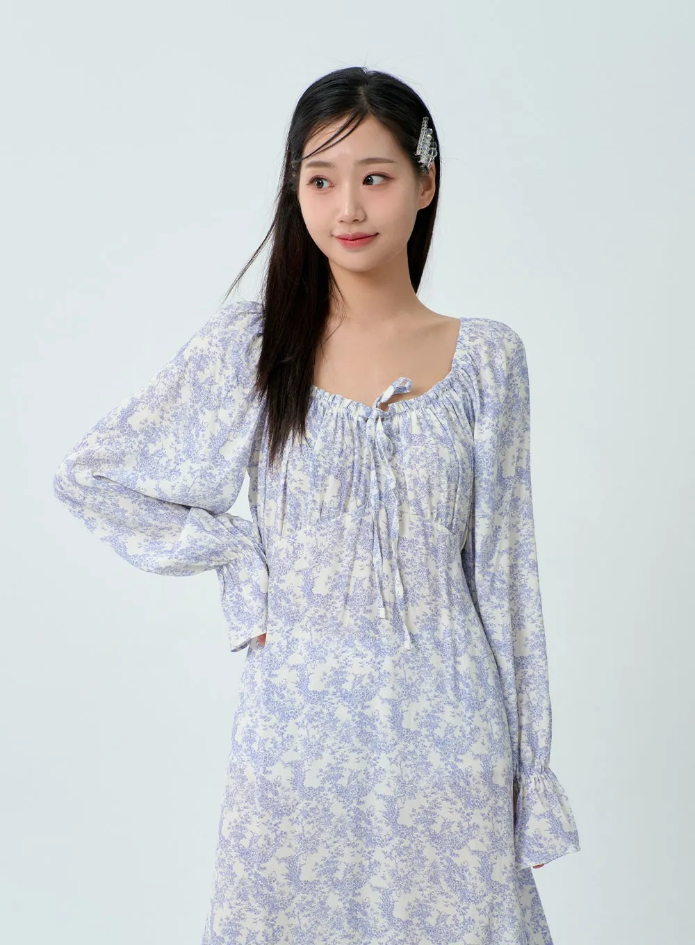 Flower Print Maxi Dress BM331 sold by Lewkin product image thumbnail 3