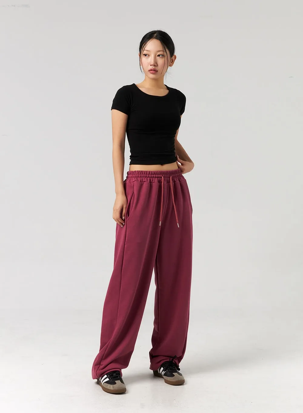Wide Color Track Pants CL326 sold by Lewkin product image thumbnail 4