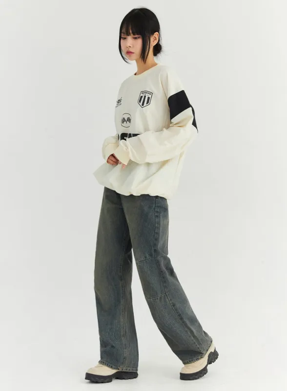 Straight Fit Washing Jeans CN309 sold by Lewkin