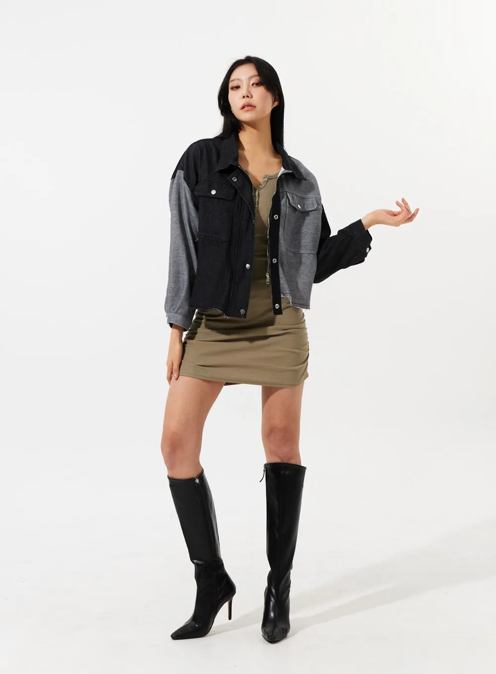 Black And Grey Jacket IM308 sold by Lewkin product image thumbnail 4