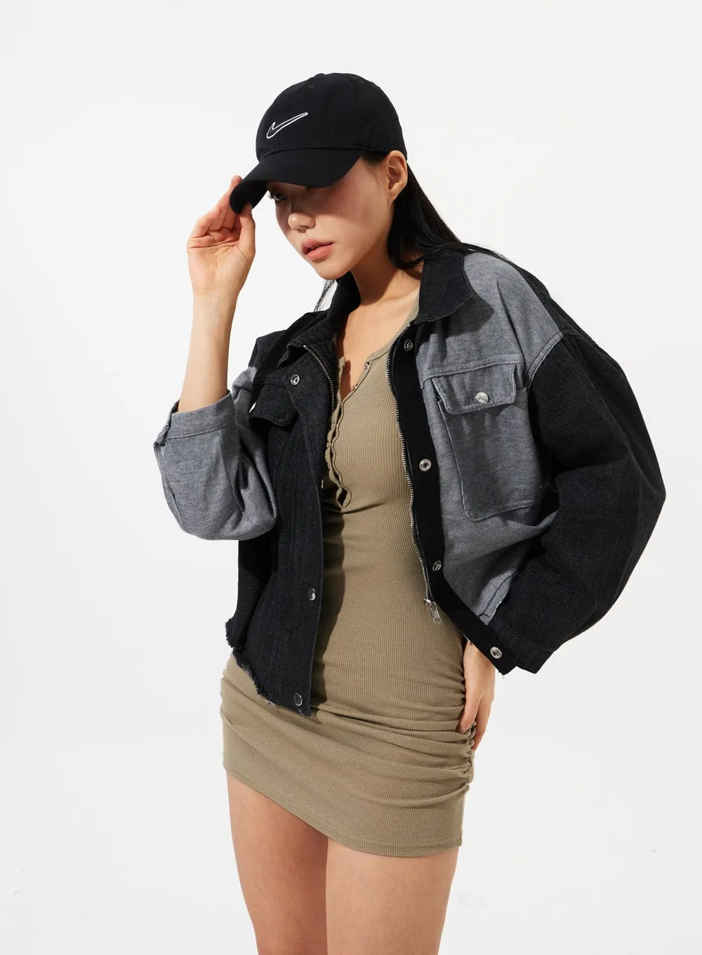 Black And Grey Jacket IM308 sold by Lewkin