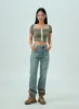 Straight Leg Jeans CY330 sold by Lewkin