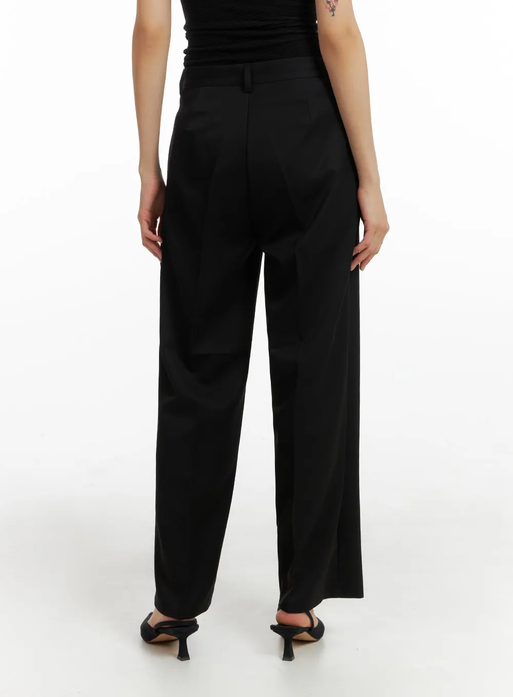 Solid Wide Trousers IM414 sold by Lewkin product image thumbnail 5
