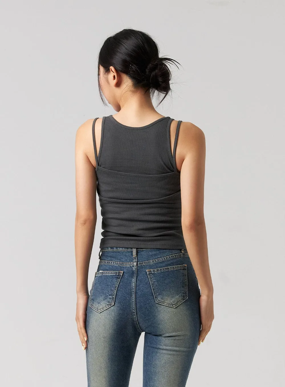 Cut Out Chic Layered Cami CG319 sold by Lewkin product image thumbnail 5