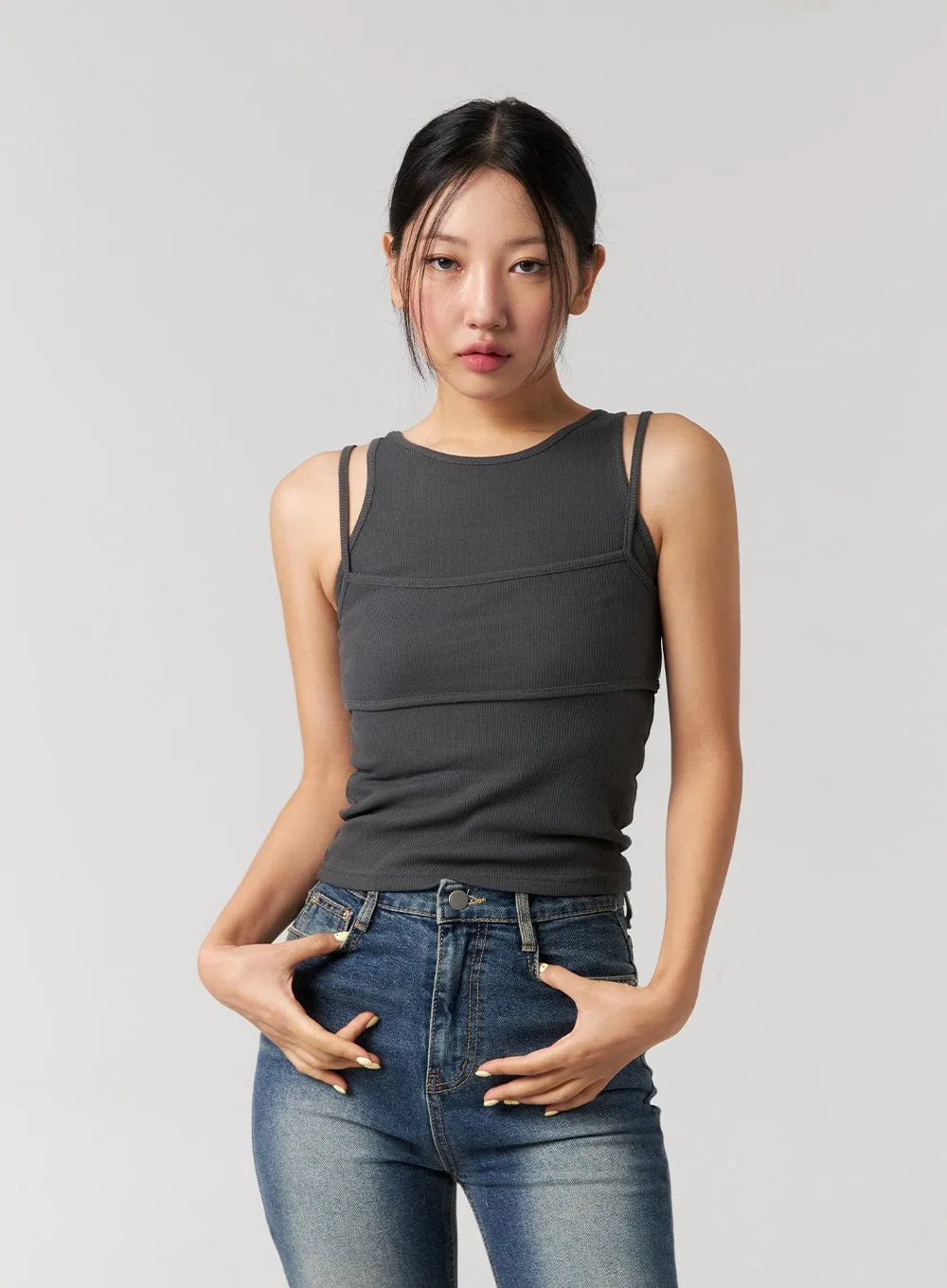 Cut Out Chic Layered Cami CG319 sold by Lewkin product image thumbnail 4