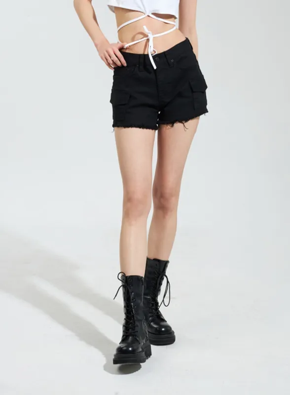 Cargo Cotton Shorts IY318 sold by Lewkin