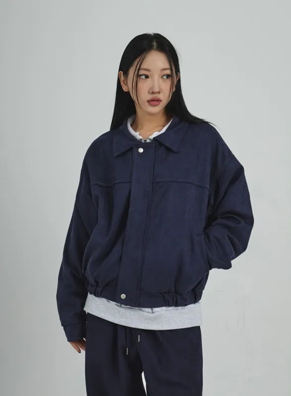 Suede Zipper Jacket CD08 sold by Lewkin