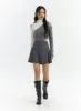 Solid Pleated Mini Skirt CJ425 sold by Lewkin